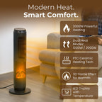 Homesmart PTC Heater with 2 Heat Settings - Remote (2000W) - Black