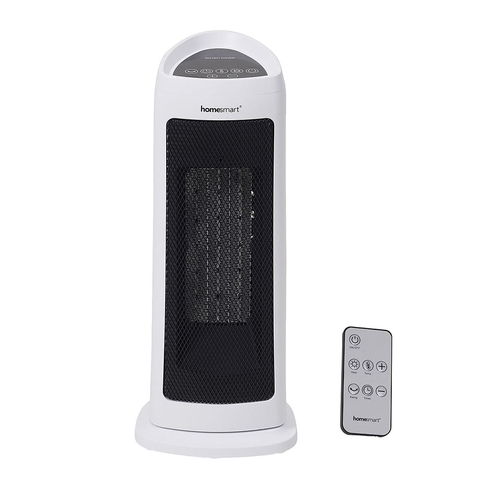 2 in 1 Fan Heater, Adjustable 15-40 Degrees, Timer, Overheat - Tip Over Protection with Remote