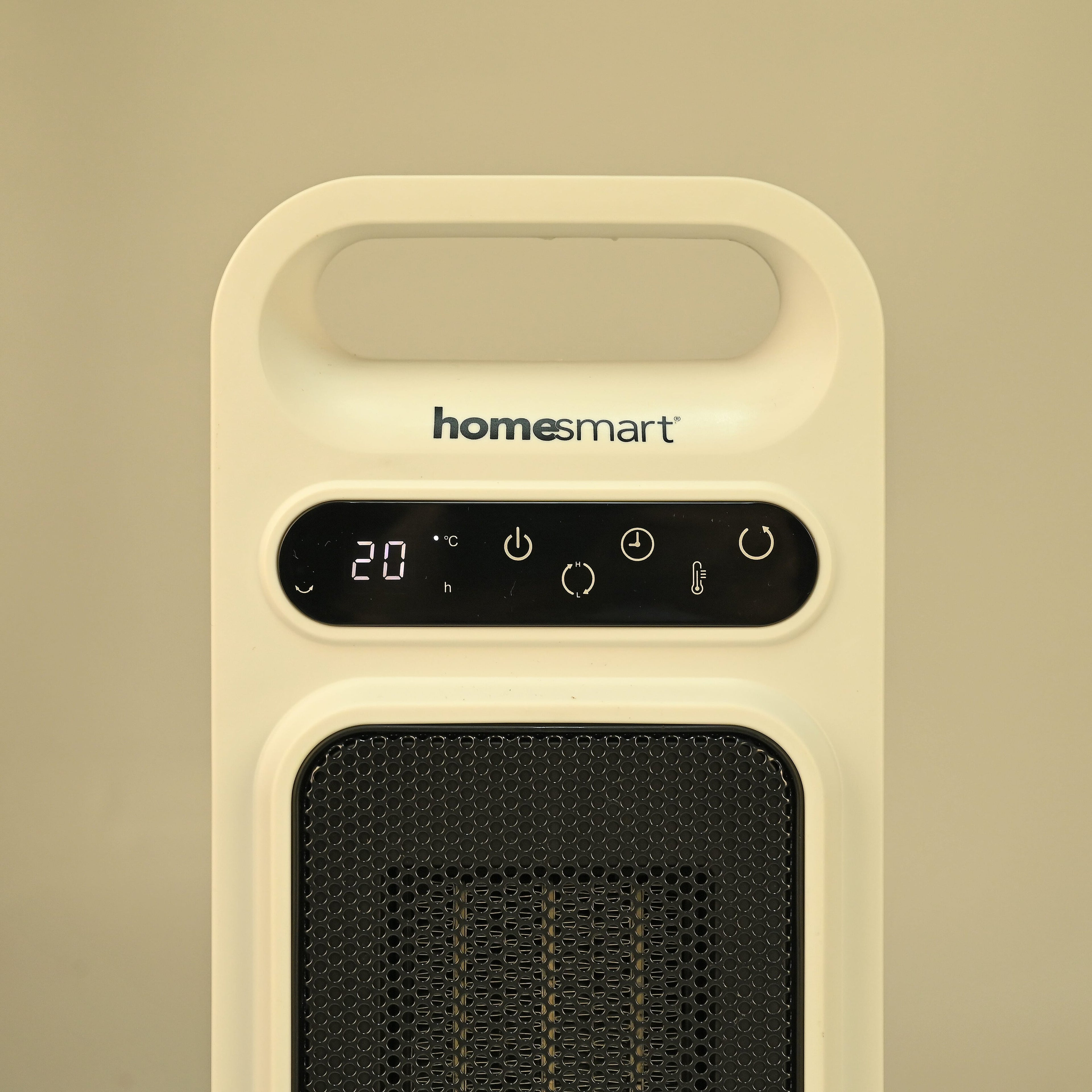 Portable Electric Ceramic Heater-  Bladeless Design With LED Touch Screen & Remote Contol- provides fast and uniform heating- White
