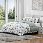 Boutique Bedding Collection - Lightweight Leaf Design Comforter With 2 Pillowcases (Size King)