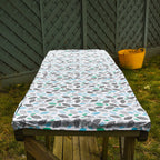 Homesmart Leaves Pattern Rectangle Table Cloth (Size 193x86 cm) - White and Multi