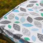 Homesmart Leaves Pattern Rectangle Table Cloth (Size 193x86 cm) - White and Multi