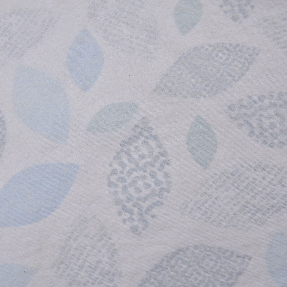 Homesmart Leaves Pattern Rectangle Table Cloth (Size 193x86 cm) - White and Multi