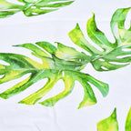 Homesmart Leaf Pattern Rectangle Table Cloth (Size 193x86 cm) - Light Green