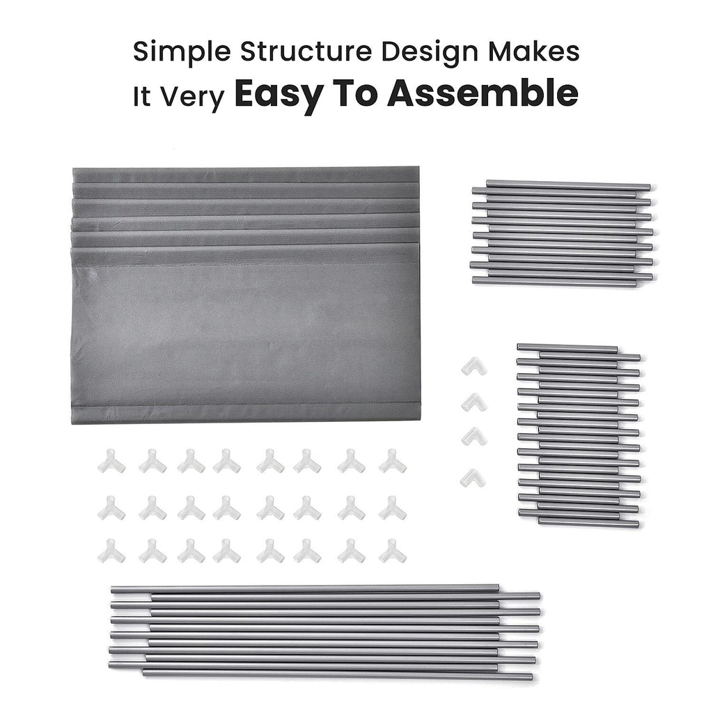 Homesmart Multipurpose 6 Layer Shoe Rack (Size 100x65x29 Cm) - Grey