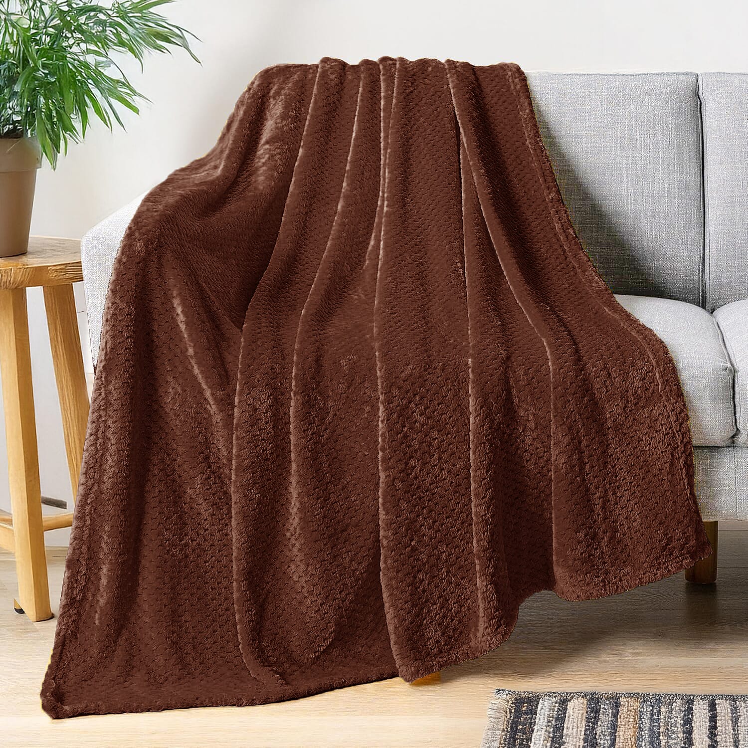 Super Soft Layer Blanket 270gsm (200x150cm) - Coffee