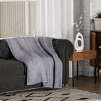 Velour Effect Warm Teddy Blanket (Size 152x127cm) - Lilac