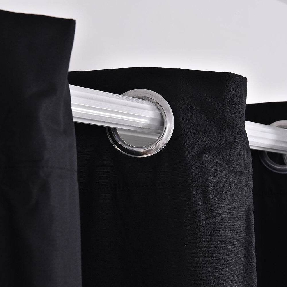 MONEY SAVER- Set of 2 - Homesmart UV Protected Heat Retaining Thermal, Blackout Curtains with Metal Eyelets (Size 240x132 Cm - 94.4 x 51.9 inches) - Black