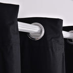 MONEY SAVER- Set of 2 - Homesmart UV Protected Heat Retaining Thermal, Blackout Curtains with Metal Eyelets (Size 240x132 Cm - 94.4 x 51.9 inches) - Black