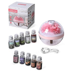 Preserved Flower Humidifier With 2 Mist Modes and Optional Warm Light Feature with 10 Essential Oils