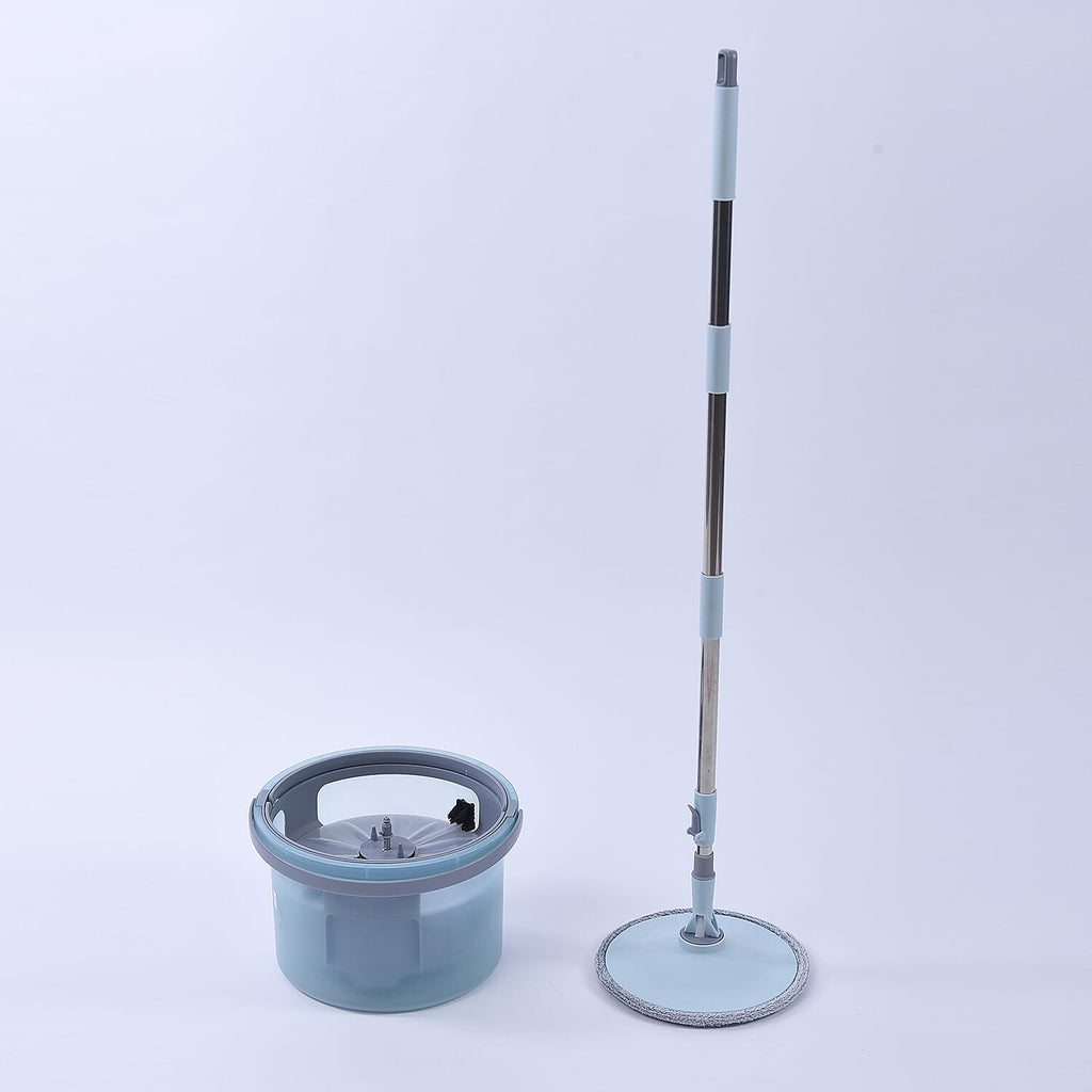 HOMESMART Revolutionary Spin Cyclone Separator Mop Set with 2 Pcs Mop Cloth (Size 132x24 cm) - Light Blue