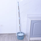 HOMESMART Revolutionary Spin Cyclone Separator Mop Set with 2 Pcs Mop Cloth (Size 132x24 cm) - Light Blue
