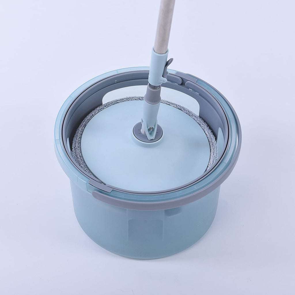 HOMESMART Revolutionary Spin Cyclone Separator Mop Set with 2 Pcs Mop Cloth (Size 132x24 cm) - Light Blue