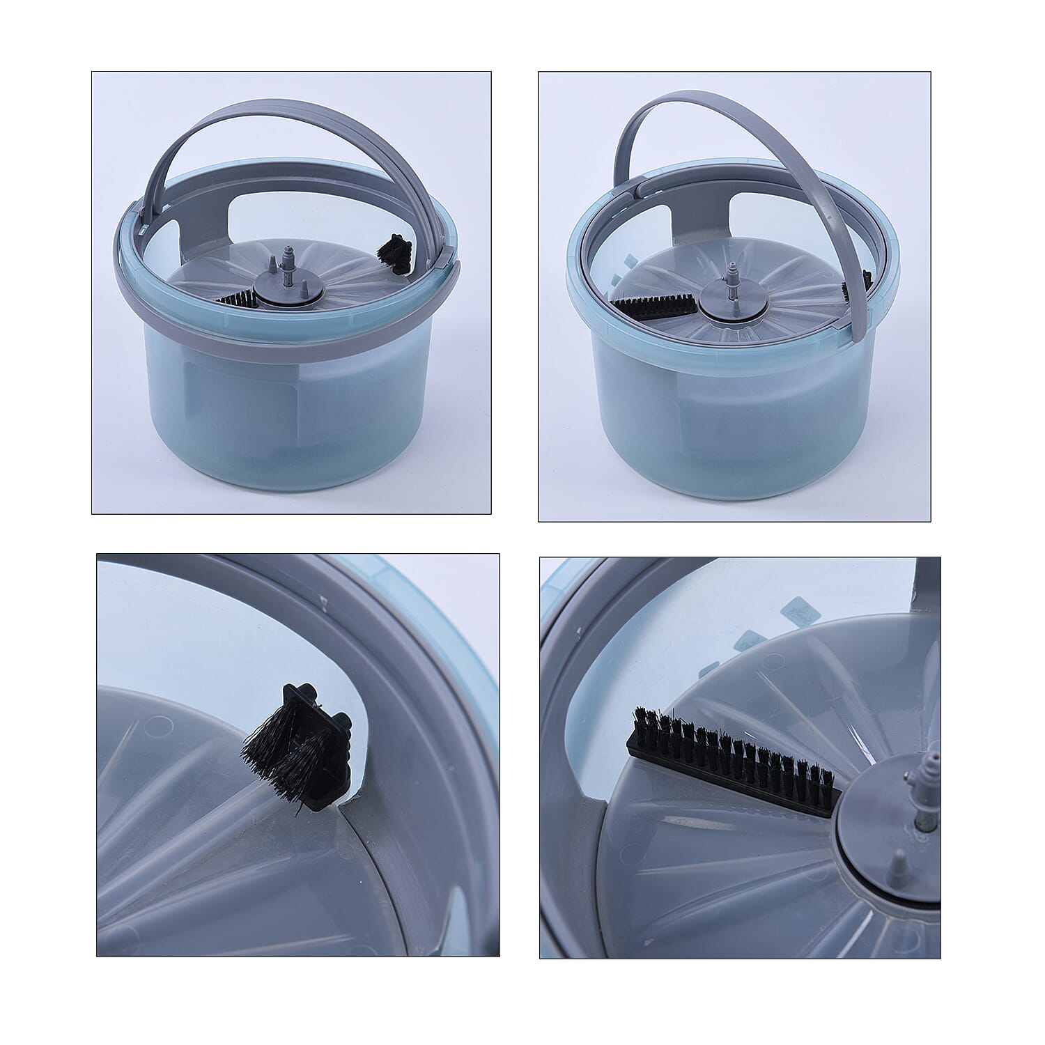 HOMESMART Revolutionary Spin Cyclone Separator Mop Set with 2 Pcs Mop Cloth (Size 132x24 cm) - Light Blue