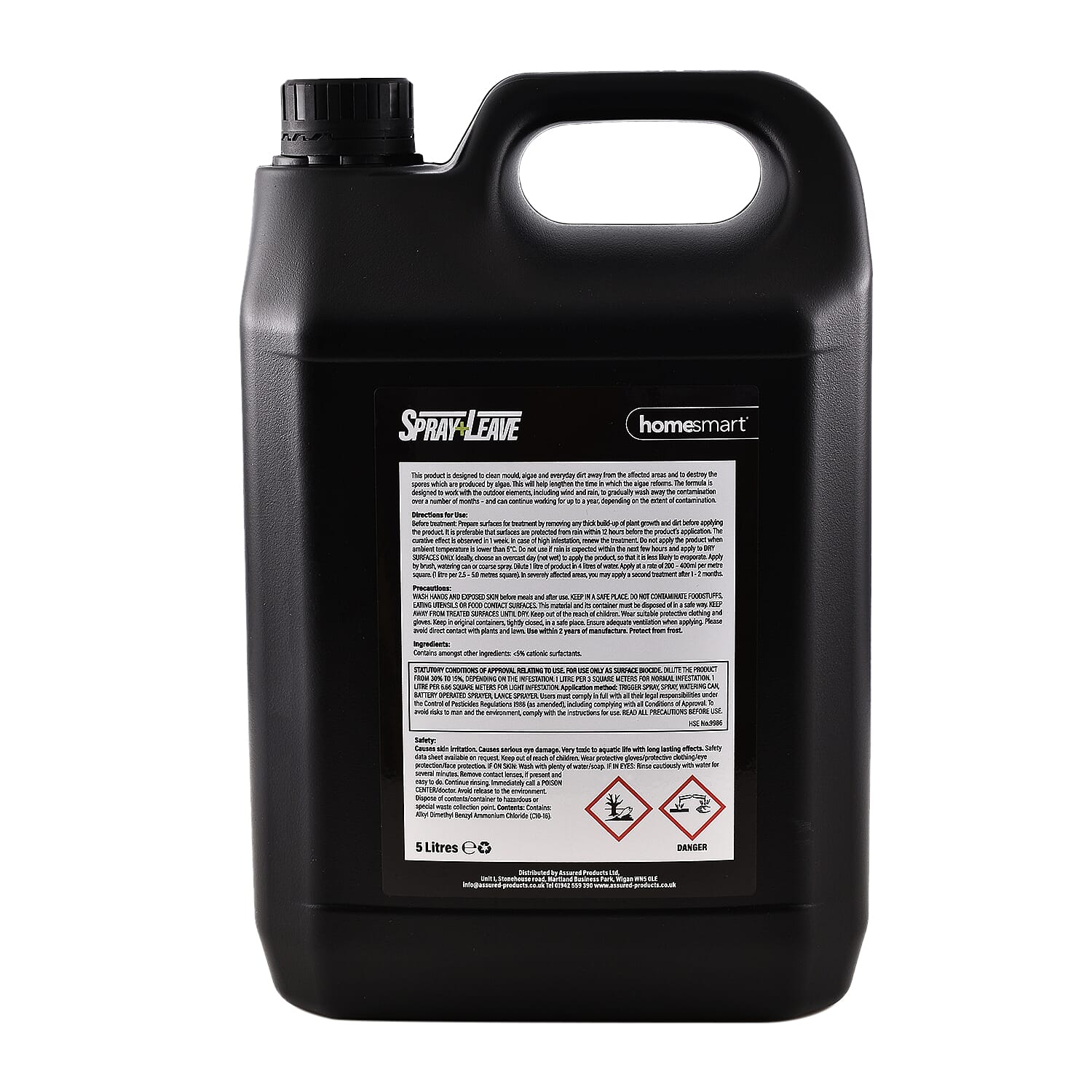 Homesmart Spray - Leave Patio Cleaner Concentrate - 5L (Makes up to 25 Litres)