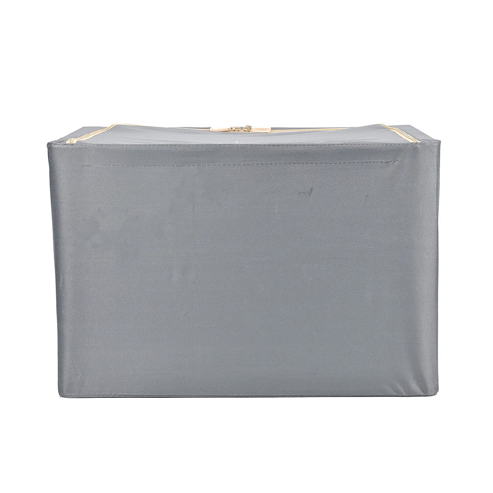 Spring Clean - Super Tidy Storage Box with Metal Frame - 100L  (Size 60x42x40 cm) - Grey