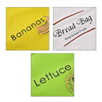 Homesmart Set of 3 Fresh Tie and Bread Bags - Green, Yellow - White