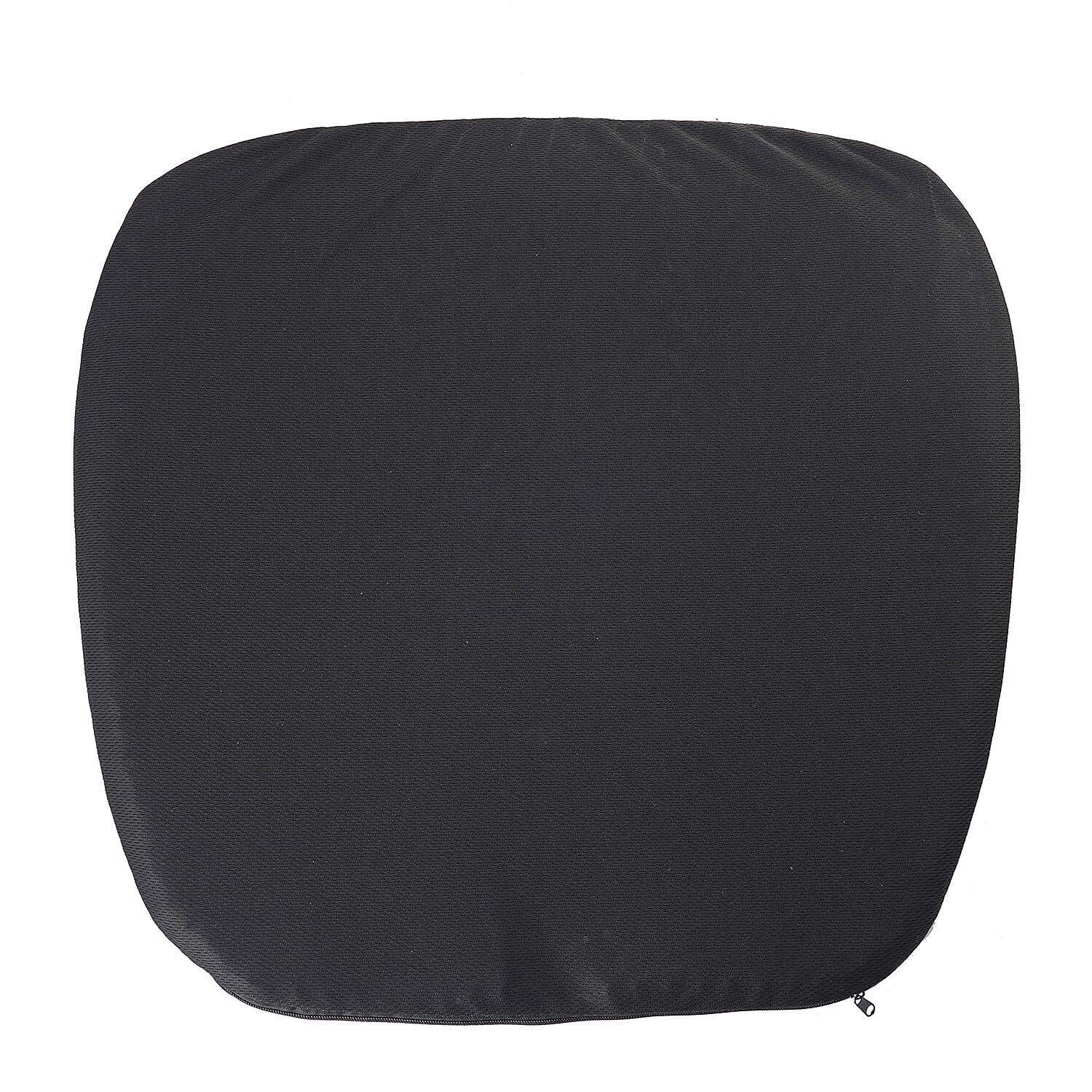 Homesmart TPE Gel Seat cushion with Cover (Size 44x43x3 cm) - Black