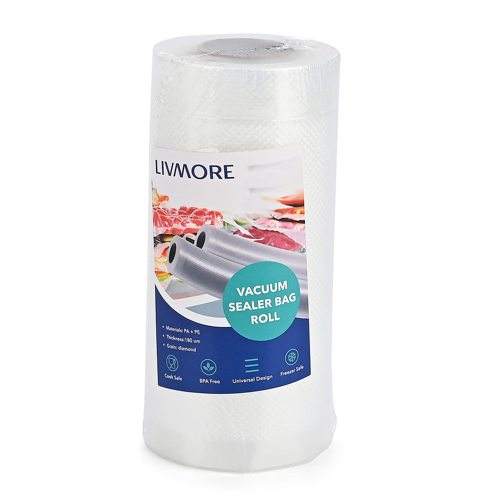Set of 3 Transparent Vacuum Sealer Bags - 180um PA-PE Diamond Grain