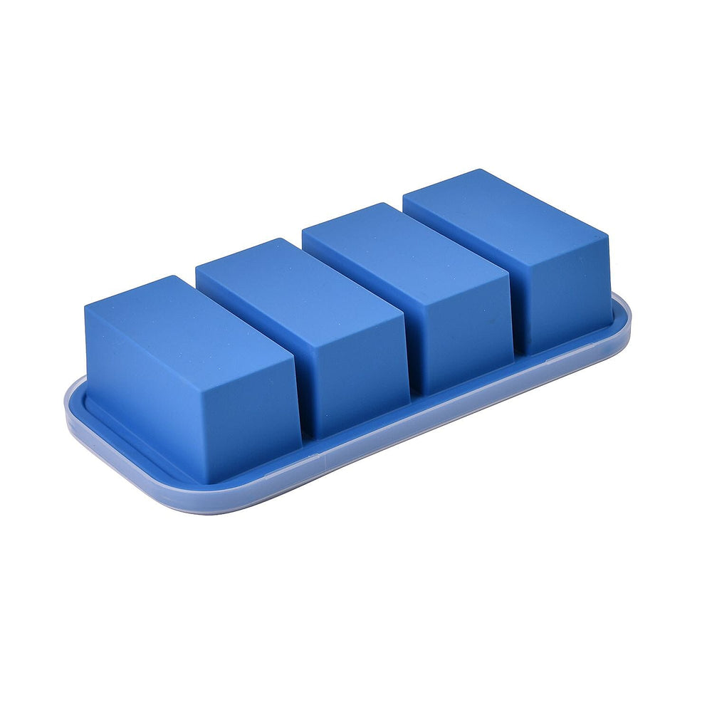 Set of 2 Homesmart 100% Food Grade Silicone Reusable Freezer Tray with Lid (Size 29x14x6 cm) - Blue