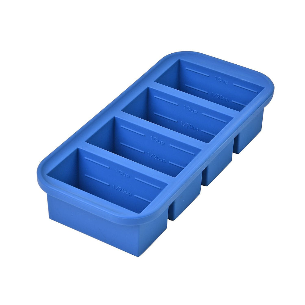 Set of 2 Homesmart 100% Food Grade Silicone Reusable Freezer Tray with Lid (Size 29x14x6 cm) - Blue