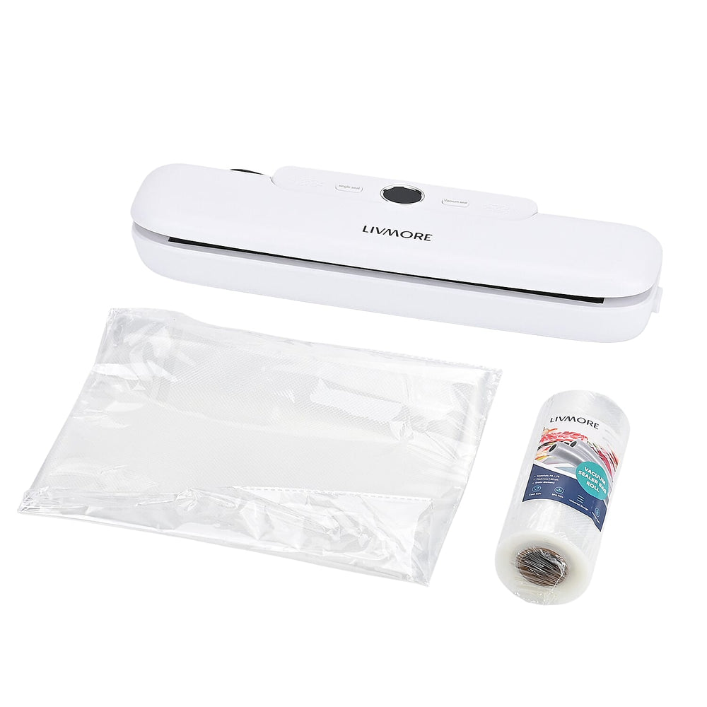 MONEY SAVER - Vacuum Sealer - Vacuum Bags - Keep Food Fresh for Longer 28cm Seal - White & White
