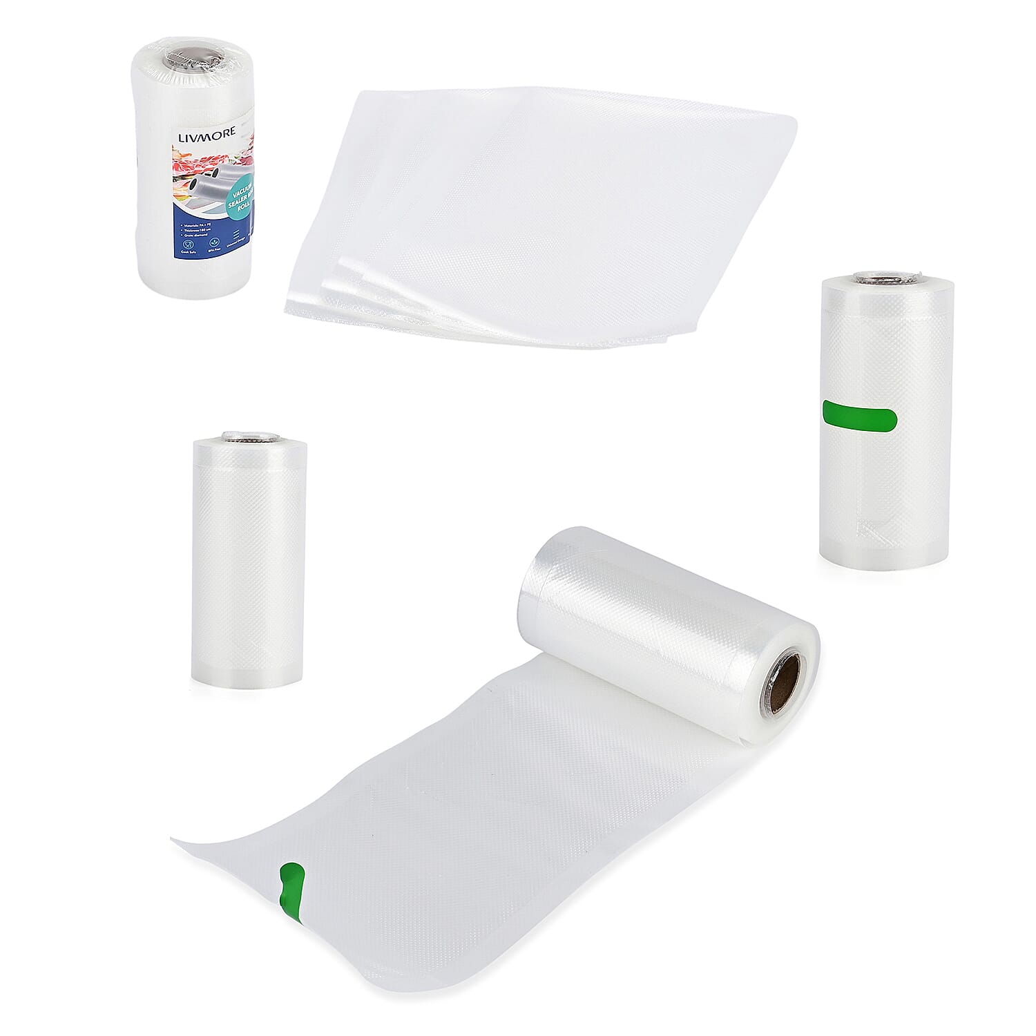 MONEY SAVER - Vacuum Sealer - Vacuum Bags - Keep Food Fresh for Longer 28cm Seal - White & White