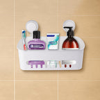 Homesmart Suction Basket with 8 Hanging Hooks