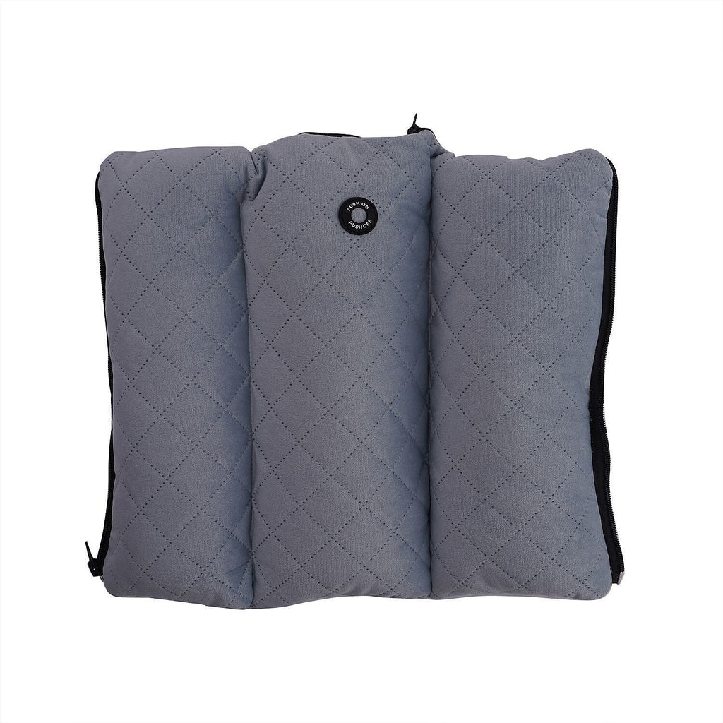 Homesmart 2 in 1 Vibrating Massage Foldable Pillow (Size 38x33x6 Cm) - Grey - Requires 2 AA Batteries (Not Included)