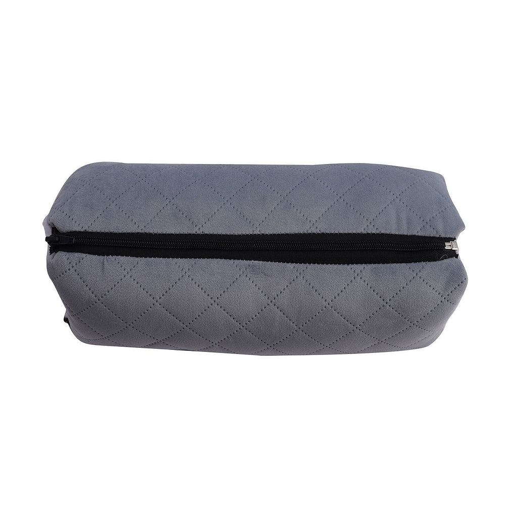 Homesmart 2 in 1 Vibrating Massage Foldable Pillow (Size 38x33x6 Cm) - Grey - Requires 2 AA Batteries (Not Included)