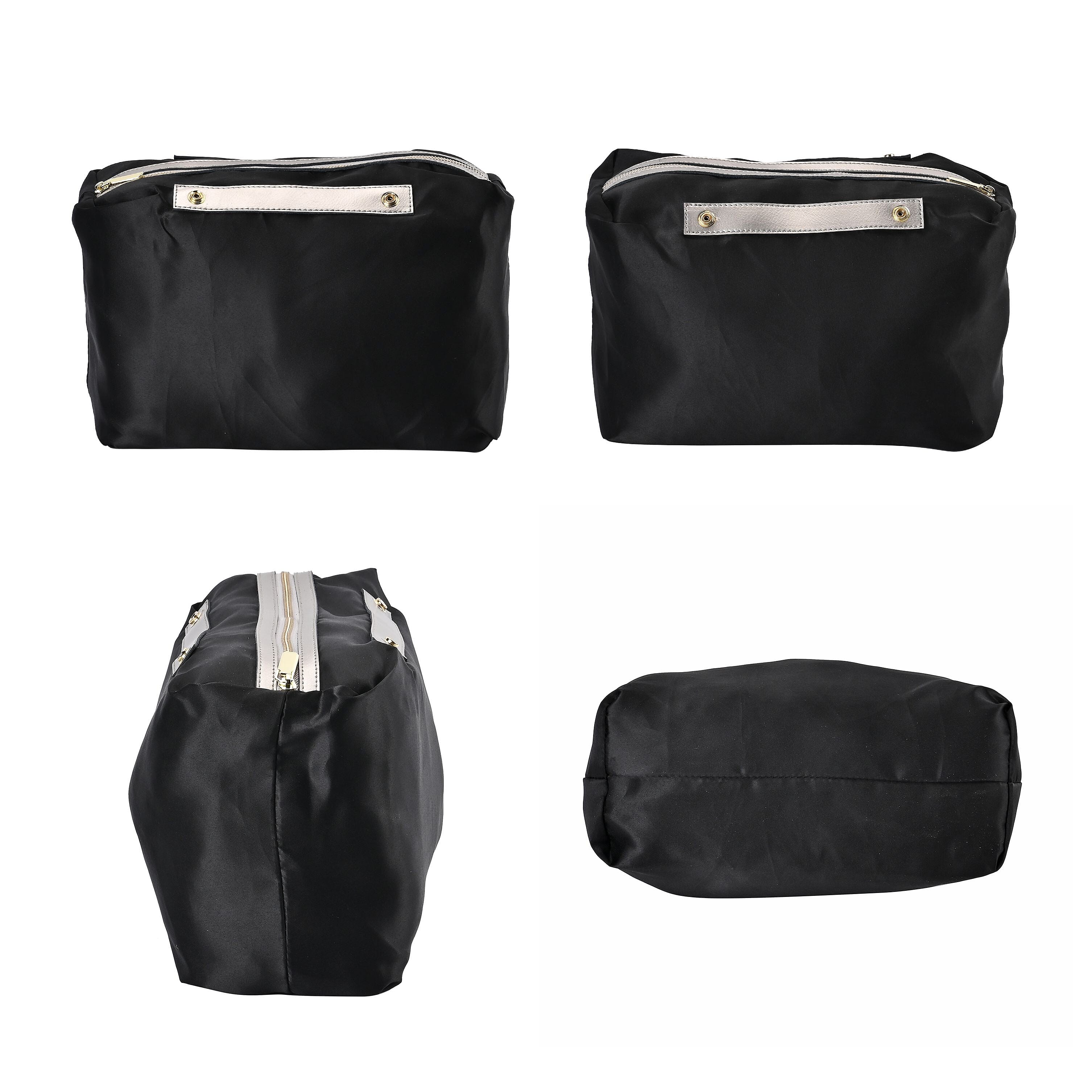 Hong Kong Closeout Genuine Leather 2- in-1 Tote Bag with Detachable Zipped Lining - Metallic Silver