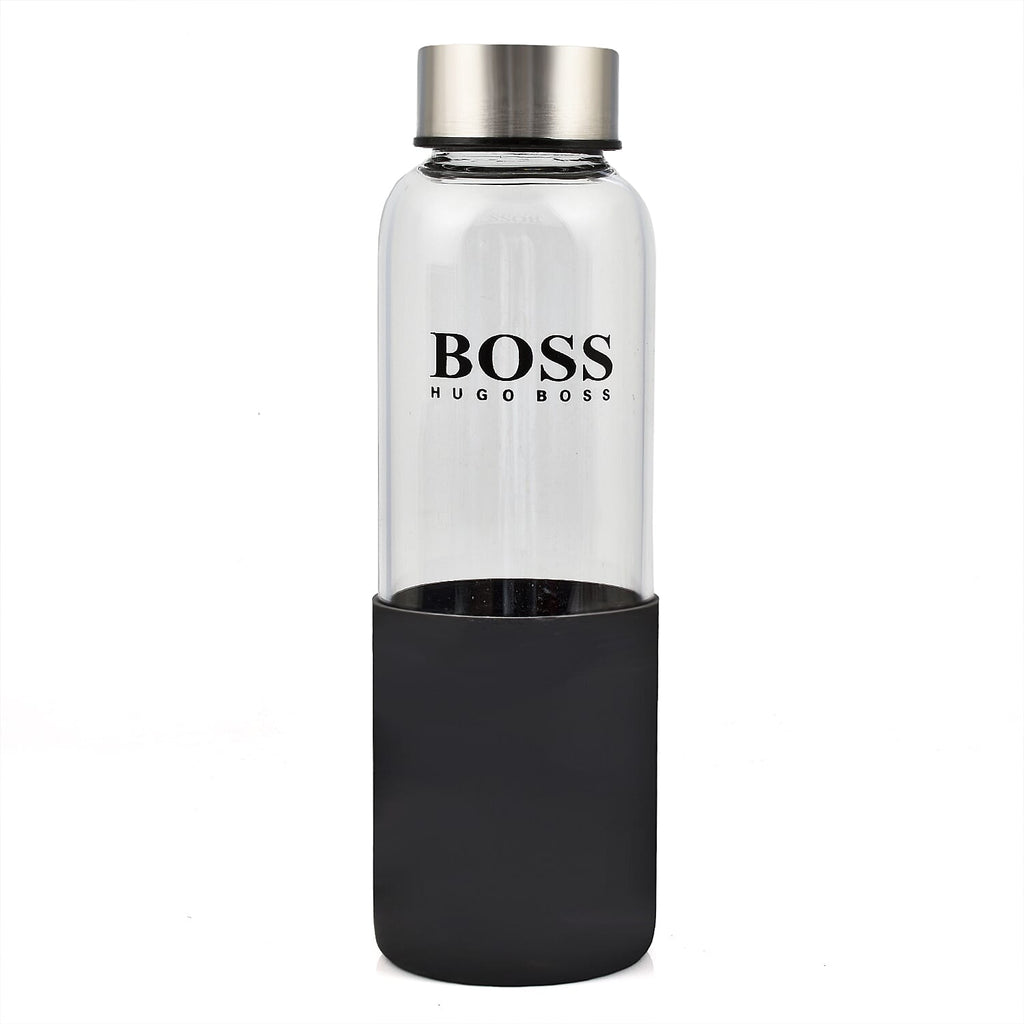ONE TIME CLOSEOUT  - Premium Hugo Boss Crew Socks- Gift Set includes a Glass Bottle and 2 Pairs of high-quality Designer Socks
