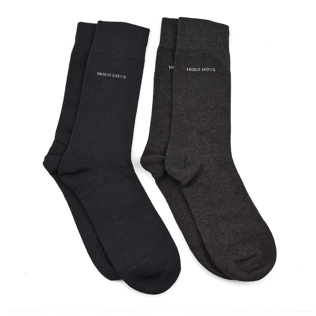 ONE TIME CLOSEOUT  - Premium Hugo Boss Crew Socks- Gift Set includes a Glass Bottle and 2 Pairs of high-quality Designer Socks