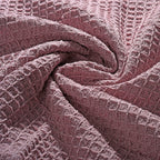 Hush Haven 100% Cotton Waffle Throw Blanket with Fringes (180x130 cm) - Pink