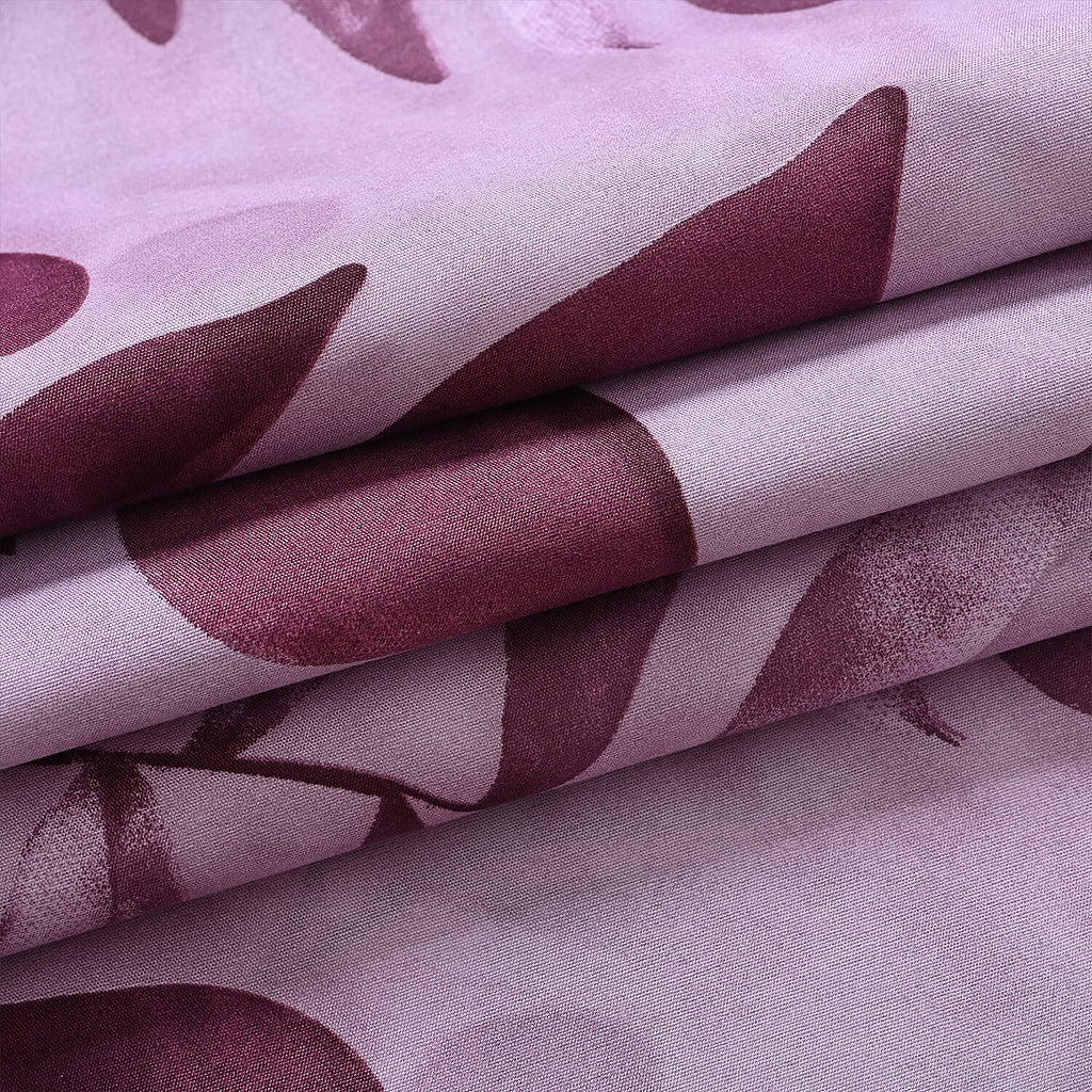 Hush Haven 6 Piece Digital Floral Print Duvet Cover Set - Inc. 1 Duvet Cover, 1 Fitted Sheet with 2 Housewife - 2 Oxford Pillowcases (Double) - Pink