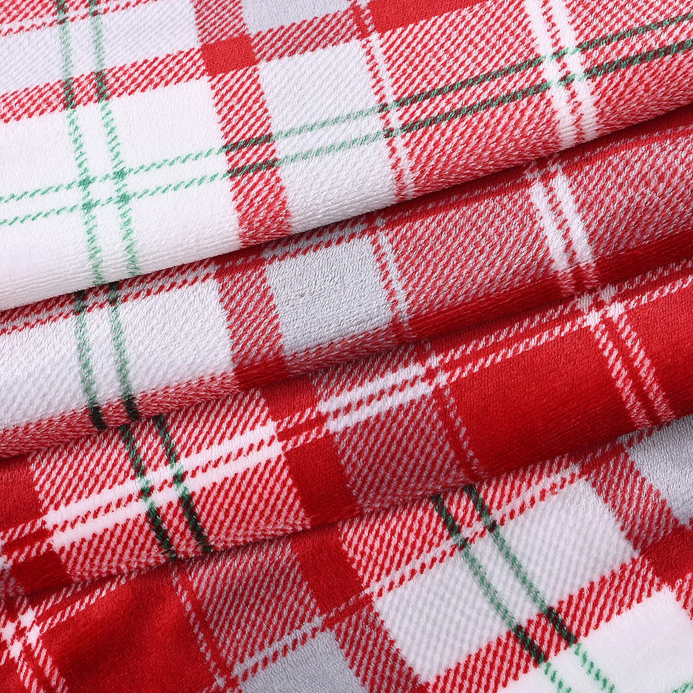 EPITOME OF WARMTH AND LUXURY -  Hush Haven Ultra Soft Designer Inspired Double Layer SHERPA Blanket (150 x 200 cm) - Red White
