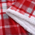 EPITOME OF WARMTH AND LUXURY -  Hush Haven Ultra Soft Designer Inspired Double Layer SHERPA Blanket (150 x 200 cm) - Red White