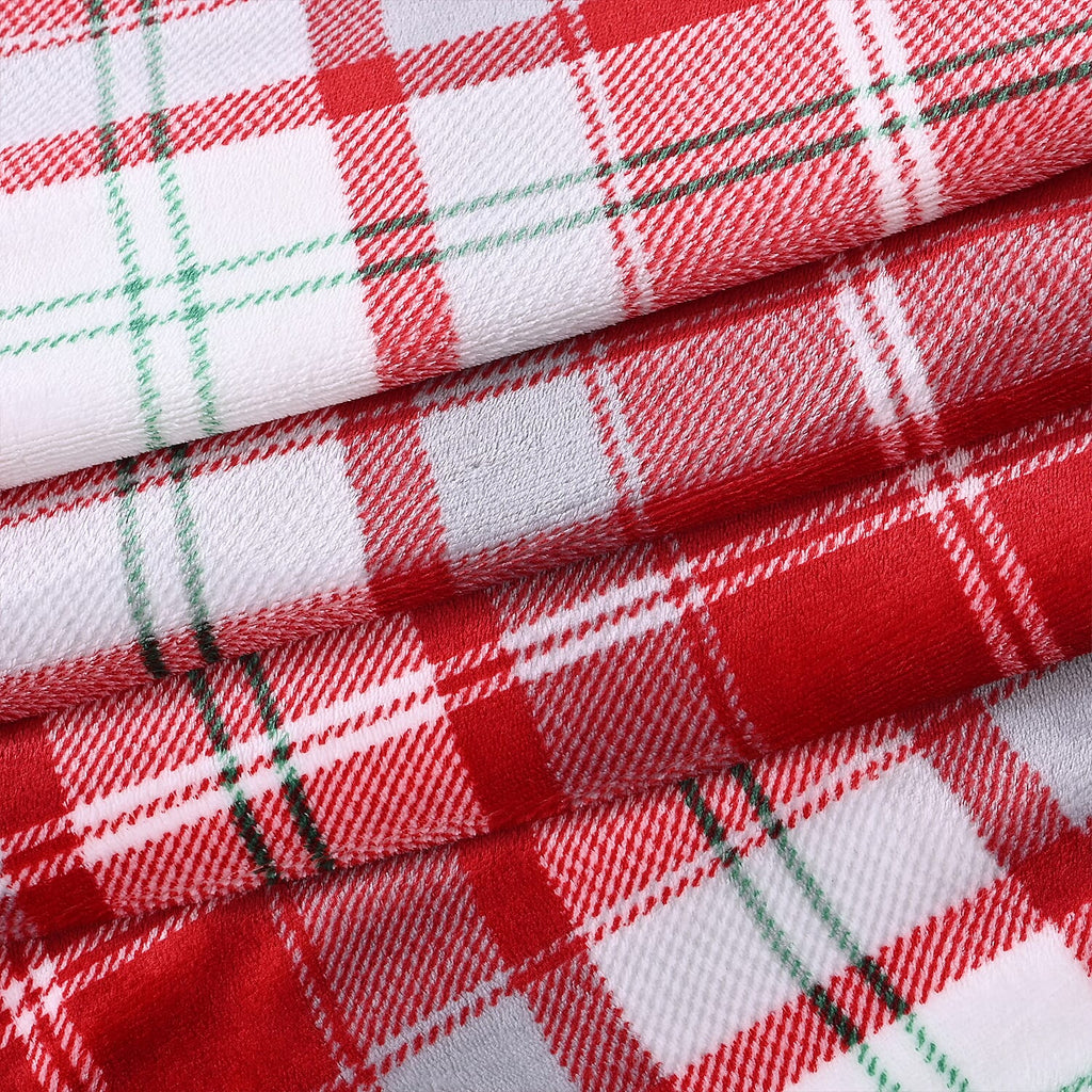 EPITOME OF WARMTH AND LUXURY -  Hush Haven Ultra Soft Designer Inspired Double Layer SHERPA Blanket (150 x 200 cm) - Red White