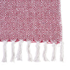 Hush Heaven 100% Soft Cotton Diamond Weaved Throw Blanket (200x150cm) - Dark Pink