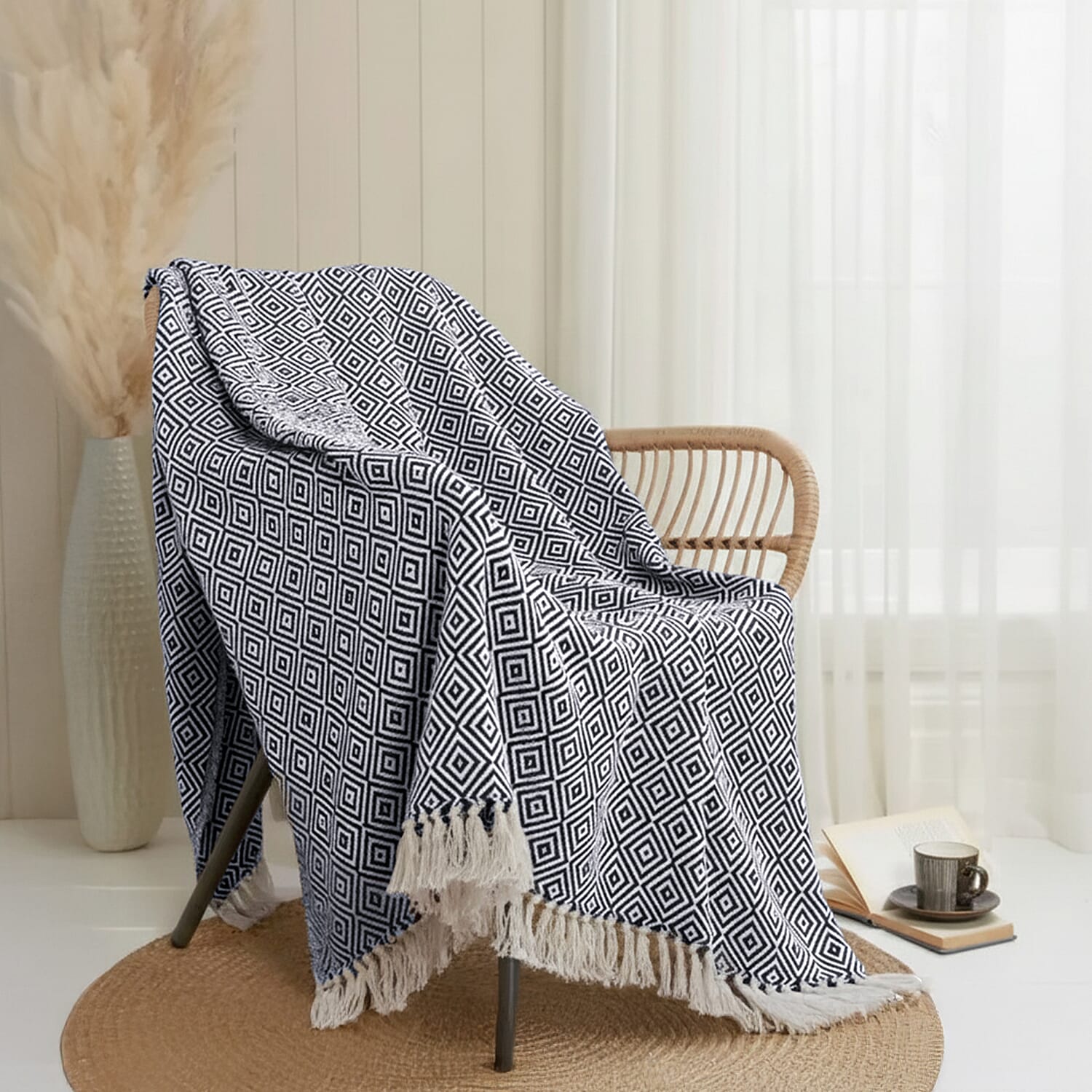 Hush Haven Pure Cotton Chevron Throw Blanket