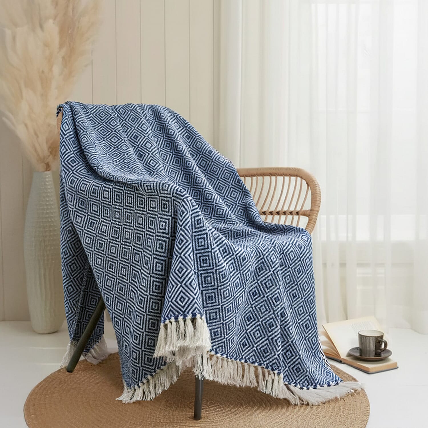 Hush Haven Pure Cotton Chevron Throw Blanket