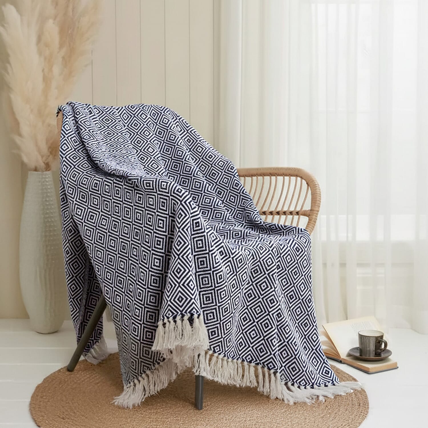 Hush Haven Pure Cotton Chevron Throw Blanket