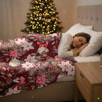 Hush Haven Flower and Berries Digital Print Super-soft Cozy Blanket 240 GSM (200 x 150 cm) - Flowers