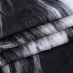 Hush Haven Digital Lion Print Flannel Cozy Blanket (200x150cm) - Black - White