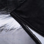 Hush Haven Digital Lion Print Flannel Cozy Blanket (200x150cm) - Black - White