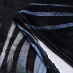 Hush Haven Digital Zebra Print Flannel Cozy Blanket (200x150cm) - White - Black