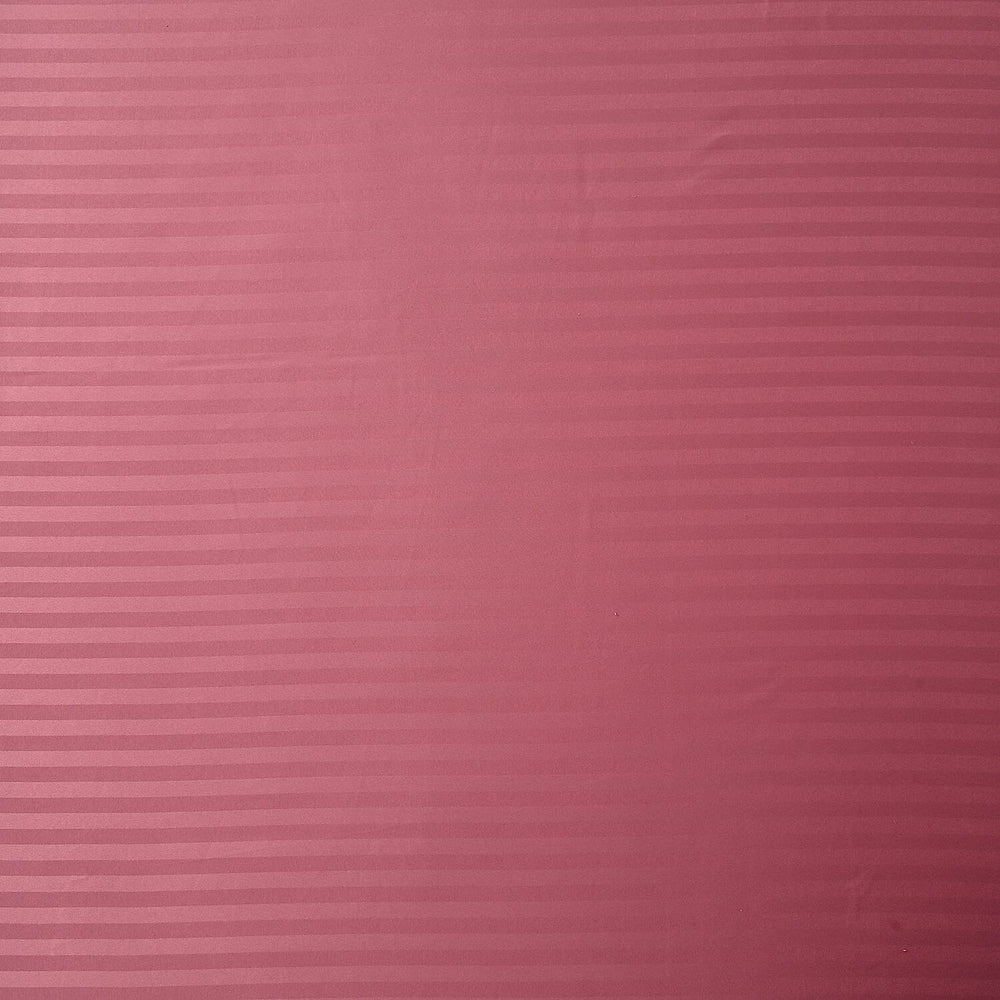 6 Piece Striped Cotton Duvet Cover Set - Includes 4 Pillowcases, 1 Fitted Sheet - 1 Duet Cover - Pink Double