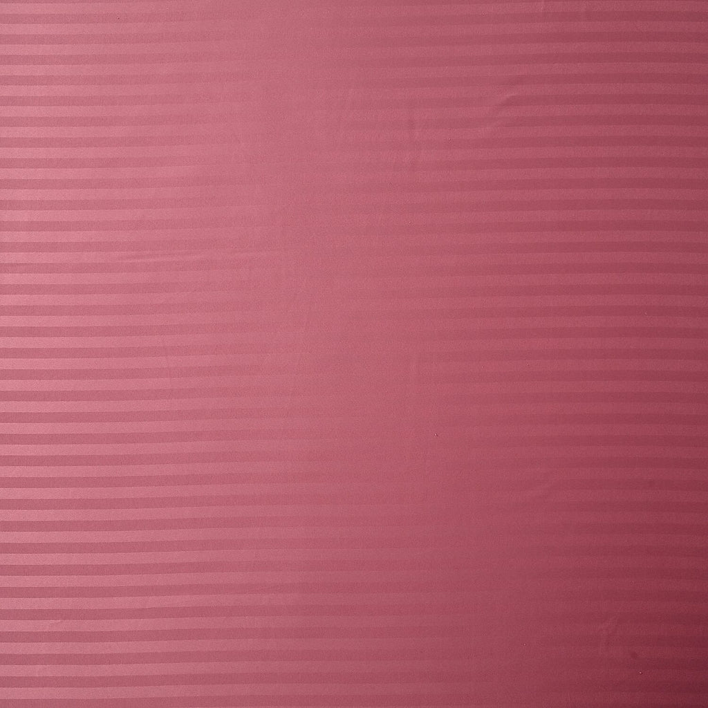 6 Piece Striped Cotton Duvet Cover Set - Includes 4 Pillowcases, 1 Fitted Sheet - 1 Duet Cover - Pink Double