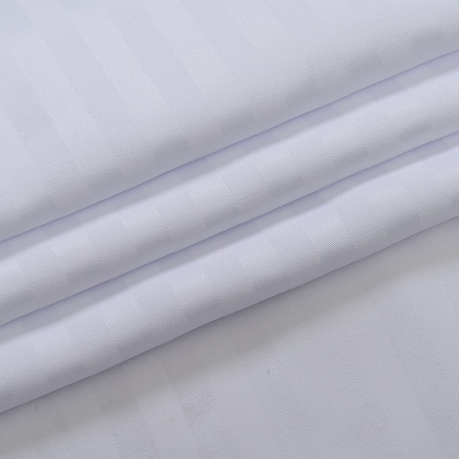 6 Piece Striped Cotton Duvet Cover Set - Includes 4 Pillowcases, 1 Fitted Sheet - 1 Duvet Cover (Double) - Cream