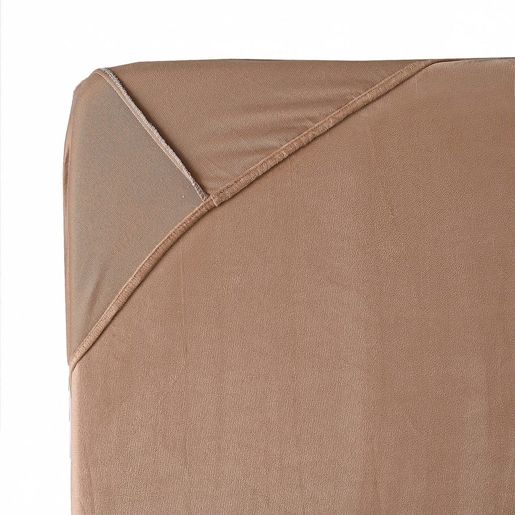 Hush Haven Jacquard Solid Comforter and Duvet (Size 200x1 cm) - Brown & White